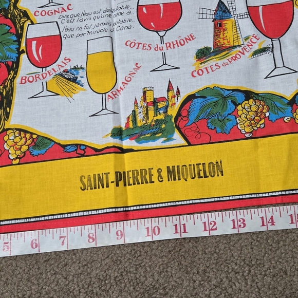 Vintage Saint Pierre and Miquelon tea towel - Picture 2 of 3
